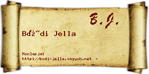 Bódi Jella névjegykártya